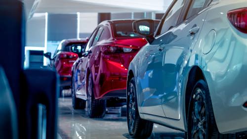 lined up cars
